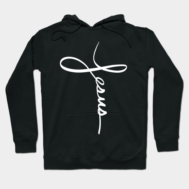 Jesus Handwritten Cross Hoodie by PacPrintwear8